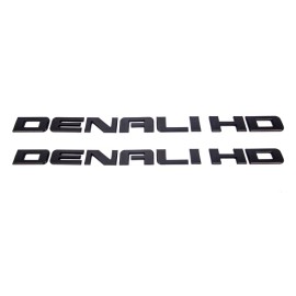 AutoTattoo  Denali HD Side Door Tailgate Letter Nameplate Emblem Badge for Sierra Black 2PC