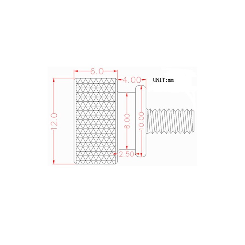 Sourcingmap Computer PC Case M3x7mm Aluminum Alloy Knurled Thumb Screws