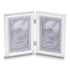 Sonia Jewels Real Silver-plated Beaded Edge Double 4x6 Photo Frame