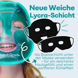 Medi Grade Cooling Mask for Face Eyes in Set, Refreshing Gel Ice Mask