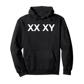 XX XY (Text Only Txt Print) Pullover Hoodie