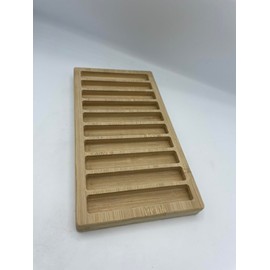 Aufsteller Ständer Halterung für 10 NES Videospiele - Game Storage - Bambusholz natur