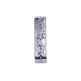 DJCAIZYY Belt Loop Keeper 1 1/2" (38mm-40mm) Western Leather Belt Buckle Accessories Flower Style Bright Silver