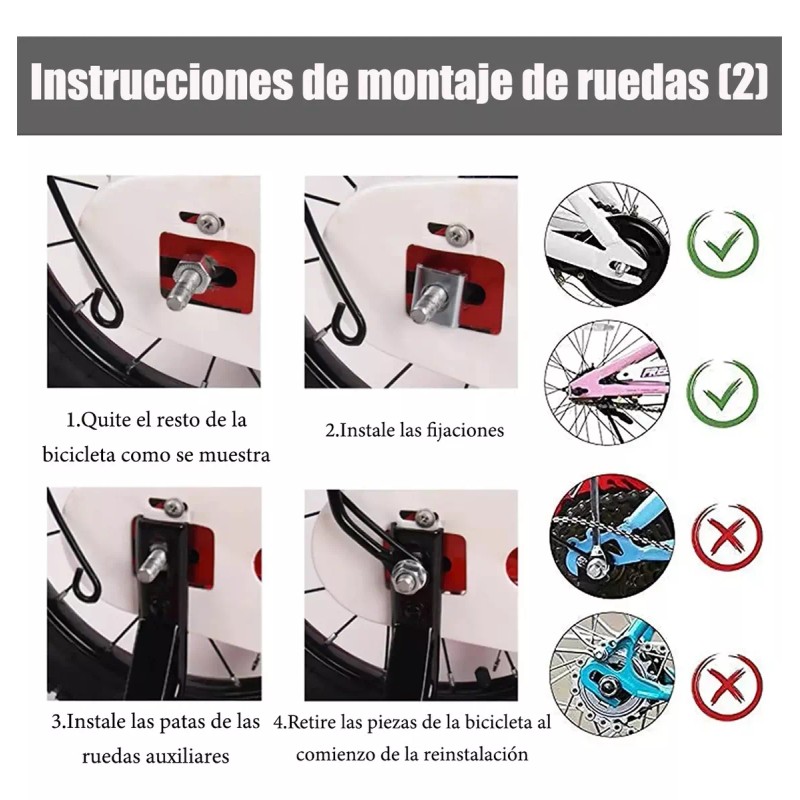HERMOHERMO Ruedas De Entrenamiento Ciclismo/bicicleta Neumático Lateral