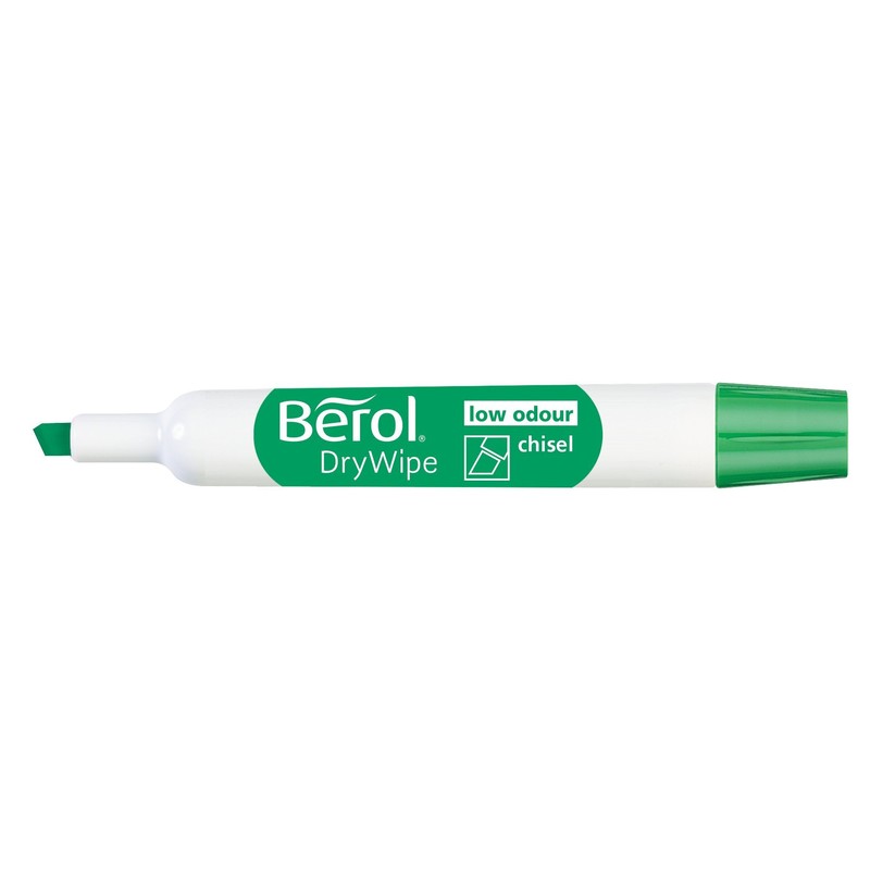 Berol Dry Wipe Whiteboard Marker Pens Chisel Tip Assorted Colours