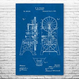 Band Saw Poster Print, Woodworking Tools, Bandsaw, Shop Teacher, Furniture Maker, Woodworker, Handyman Gift, Man Cave Blueprint (8 inch x 10 inch)