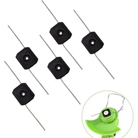 5Pcs Weed Trimmer Blades - Durable Replacement String Blades for Cordless Trimmers, Universal Fit Brush Cutter Heads with Anti-Wear Design (Black)