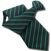 Men's Black with Slim Emerald Stripe Clip On Tie