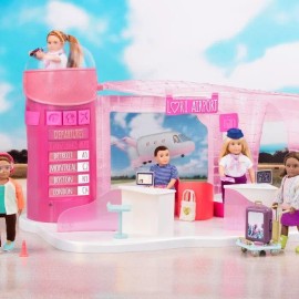 Our Generation Lori Dolls Jetset Airways Airport for 6-inch Dolls Working Baggage Carousel