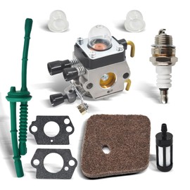 ALL-CARB FS55R Carburetor Carburetor Kit Replacement for Stihl FS45 FS46 FS46C FS55 HS45 FC55 FS55R FS55RC FS38 FS45C KM55R String Trimmer Weedeater Parts C1Q-S186A C1Q-S186B 4140 120 0619 C1Q-S186