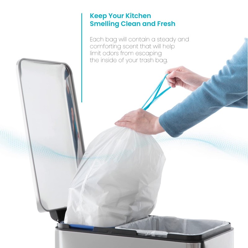 Home Zone Living 2-Pack 5 Gallon Kitchen Trash Bags with