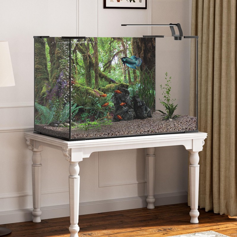 MIRRORANG 180x61cm Tropical Forest Terrarium Background Green Huge Tree Reptile