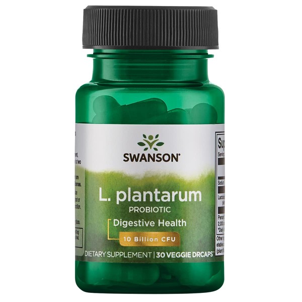 Swanson L. Plantarum - Digestive Supplement Promoting Gastrointestinal Balance & Bowel Regularity - Natural Formula to Help Reduce Bloating - (30 Veggie Capsules)