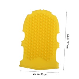 IWOWHERO Flat Head Hair Scrubber Brush for Women Exfoliating Bath Scrubber Ergonomic Design