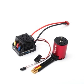 Xtahdge 3650 Brushless Motor 60A Brushless ESC Electric Speed Controller for 3100KV and 1/10RC Car