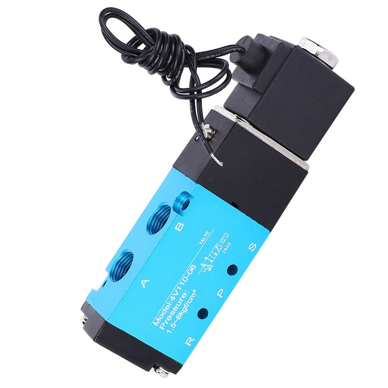 Solenoid Valve 2-Position 5-Way Aluminum Alloy High Sensitivity with Copper