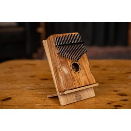 Ortega Guitars Lizard Series Solid Wood 17 Key Kalimba-C Major-Top Soundhole-Built-in Passive Pickup-w/Cover Bag, Tuning Hammer, Polish Cloth & Deluxe Case, Natural (OKB1E)