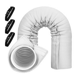 Ausla AC -Schlauch -Isolationshülle, 150 X 52 cm / 59x20.5in Tragbarer Klimaanlagenschlauchabdeckung mit 3 Gummibändern