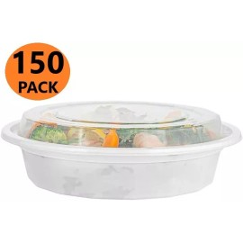 150 Pack Meal Prep Containers Reusable Food Storage Disposable Plastic Lunch Box