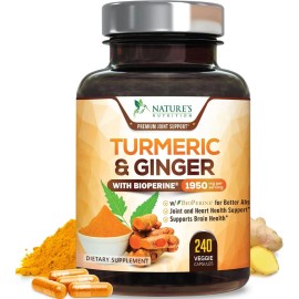 Turmeric Y Ginger Con Bioperina 1950mg Cúrcuma 240 Caps.