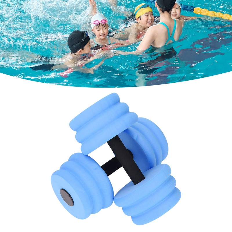 2pcs Floating Dumbbell EVA Thread Design Aquatic Exercise Dumbbell for