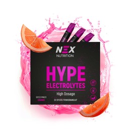 NEX NUTRITION NEX Hype Elektrolytes - Hochdosierte Elektrolyt-Sticks nach schwei?treibender Aktivit?t - nach dem Sport, Fitnesstraining oder Festival | Elektrolyte ohne Zucker | Natrium, Kalium & Magnesium, 1er Set