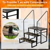 foriy 3 Steps RV Stairs, Outdoor Hot Tub Steps, Mobile