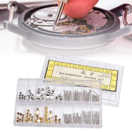 Watch Crowns Repairing Replacement Tool, Watch Spring Watch Crown Repair Kit Watch Stem Extender Crowns Accessory Repairing Replacement Tool Kit With Box