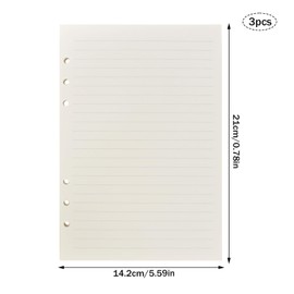 A5 Refill Paper, 3 Packs 135 Sheets Refillable Note Paper, 6 Holes Refill Inserts, Loose Note Paper, Dotted Blank Lined A5 Refill Blank Paper for A5 Notebook (Dotted)