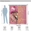 Miyotaa Pink Lion Motivational Quotes Shower Curtain Set 60Wx71H Inches