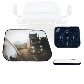 SPLENDID Replacement Mirror Glass for 2003-2009 Chevy Kodiak, 2003-2009 GMC Topkick C4500 C5500 C6500, Heated Wide Angle Convex Mirror, High Reflective, Driver/Passenger Side (OEM: 19120556)