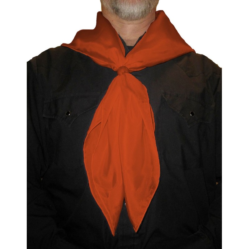 Wyoming Traders Solid Silk Wild Rag Scarf - Bronze Copper