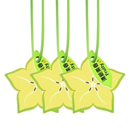 3-Pack Star Fruit Car Air Freshener for new car smell air freshener Vehicle & Home | Fragrance Pads | Long-Lasting Scent Clips for Auto, Office, Room Odor Eliminato
