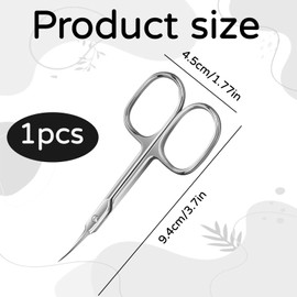 Cuticle Scissors, Extra Fine, Cuticle Scissors, Cuticle Cutter, Professional Cuticle Scissors with Curved Tip for Precise Shortening, Removal of Cuticles, Eyebrows and Eyelashes