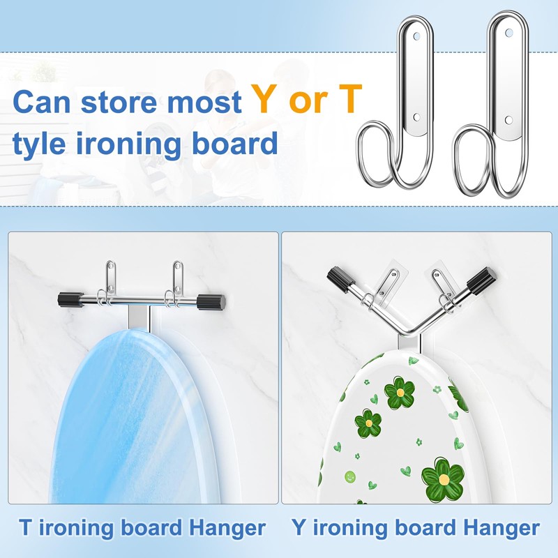 XILIMEN Ironing Board Holder Wall Mount, Durable Ironing Board Holder