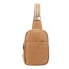 Sling Bag Shoulder Backpack Retro Zipper Multiple Compartments Widened Strap
