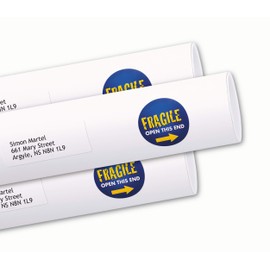 Avery White Round Labels, 1.5" Diameter, for Inkjet Printers, 400 Labels, Permanent (8293)