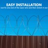 Ajikgn Razor Wire 150FT Galvanized Barbed Wire Razor Wire Fence