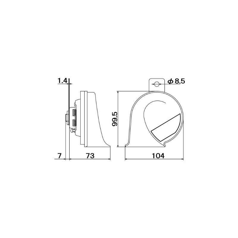 MITSUBA MBW-3E11B Alpha Horn 24V [Horn] 24V Only