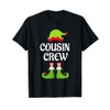 Cousin Crew Elf Christmas Funny Xmas Family Matching Pajamas T-Shirt