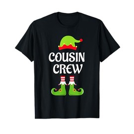 Cousin Crew Elf Christmas Funny Xmas Family Matching Pajamas T-Shirt