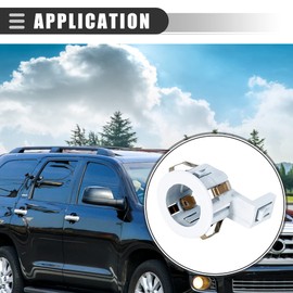 Motoforti Car Rear Bumper PDC Sensor Holder, Parking Sensor Retainer Replacement, for Toyota Sequoia 2008-2014, Plastic, 89348-33060, White