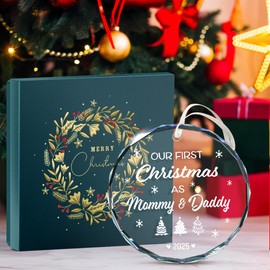 Baby First Christmas Ornament 2025 - Heartwarming Gifts for New Parents, Charming Newborn Christmas Keepsake for Baby Boy or Girl, Ideal for First Time Moms and Dads