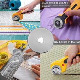 RXKFIGX 45 mm Rotary Cutter Blade 20 Pcs Replacement Rotary Cutter Blades Rotary Cutter Replacement Blades Sharp and Durable Rotary Cutter Blades for Quilting Crafting Fabric Paper Art and Crafts