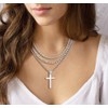 HSWYFCJY 3Pcs Set Cross Necklace for Men, Mens Cross Necklace