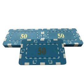 5 x Poker Casino Numbered Plastic Chip Plaques 74 x 44mm 32Grams (50)