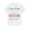 Pop Pop of Miss Onederful Boho Rainbow First Birthday T-Shirt