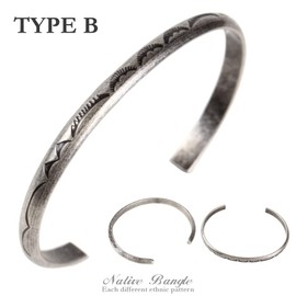 sakuto Men's Bangle, Stainless Steel, Native Navajo, American Casual, Ethnicity, Indian, 3 Types, Accessory, Stainless Steel