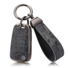 EnerCharge Key Fob Cover with Keychain,Soft TPU and Leather Full