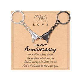 Jeka Happy Anniversary Couple Gifts for Men Women, 1 One Year Wedding Anniversary Matching Gifts for Boyfriend Girlfriend Husband Wife Keychains Cute